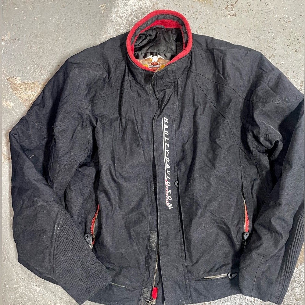 Harley Davidson Black Men’s  Riding Jacket RN 103819 CA 03402 Polyester SIZE XL